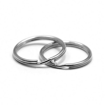 25mm Small key ring hoop zinc alloy nickle key split ring