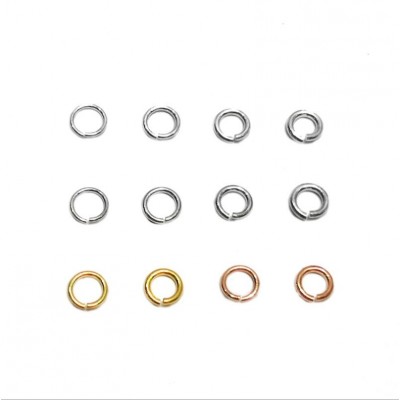 manufacturers custom 4MM diy s925 sterling silver open rings gold jump rings