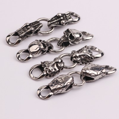 luxury stainless steel snake animal head closure bracelets clasps