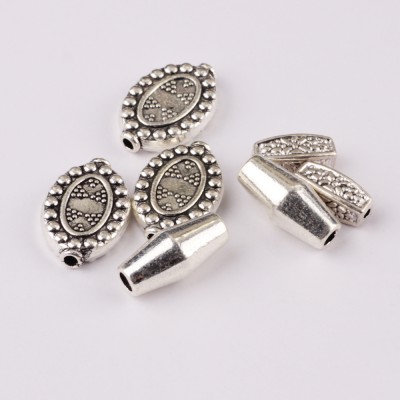 Doreen Beads Zinc Based Alloy Drum Spacer multi style turtle  Antique silver Beads DIY Findings