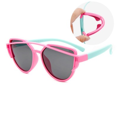 Children Cat Eye Sun Glasses TR90 Frame Kids Sunglasses Polarized Eyewear UV400