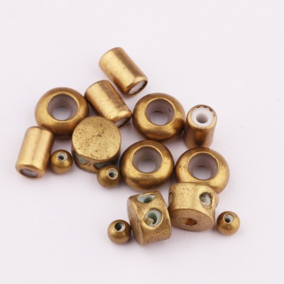 fixed chains wholesale square shape brass gel beads for bracelet end