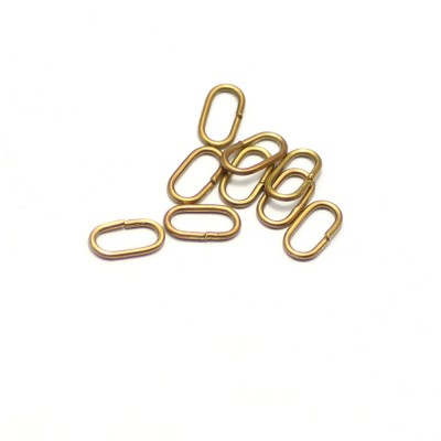 Diy metal ellipse brass pave split ring 10mm jewelry accessories