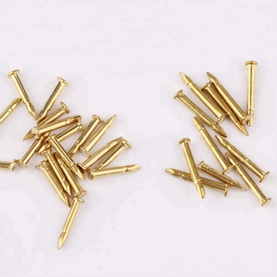 2mm head three sizes brass button badge clip safety pin for butterfly clip