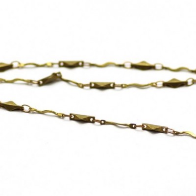 curved triangle 667 bar chain handmade brass chain