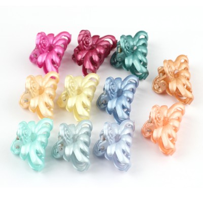 blink flower rose red light blue 4cm hair clip base for women queen